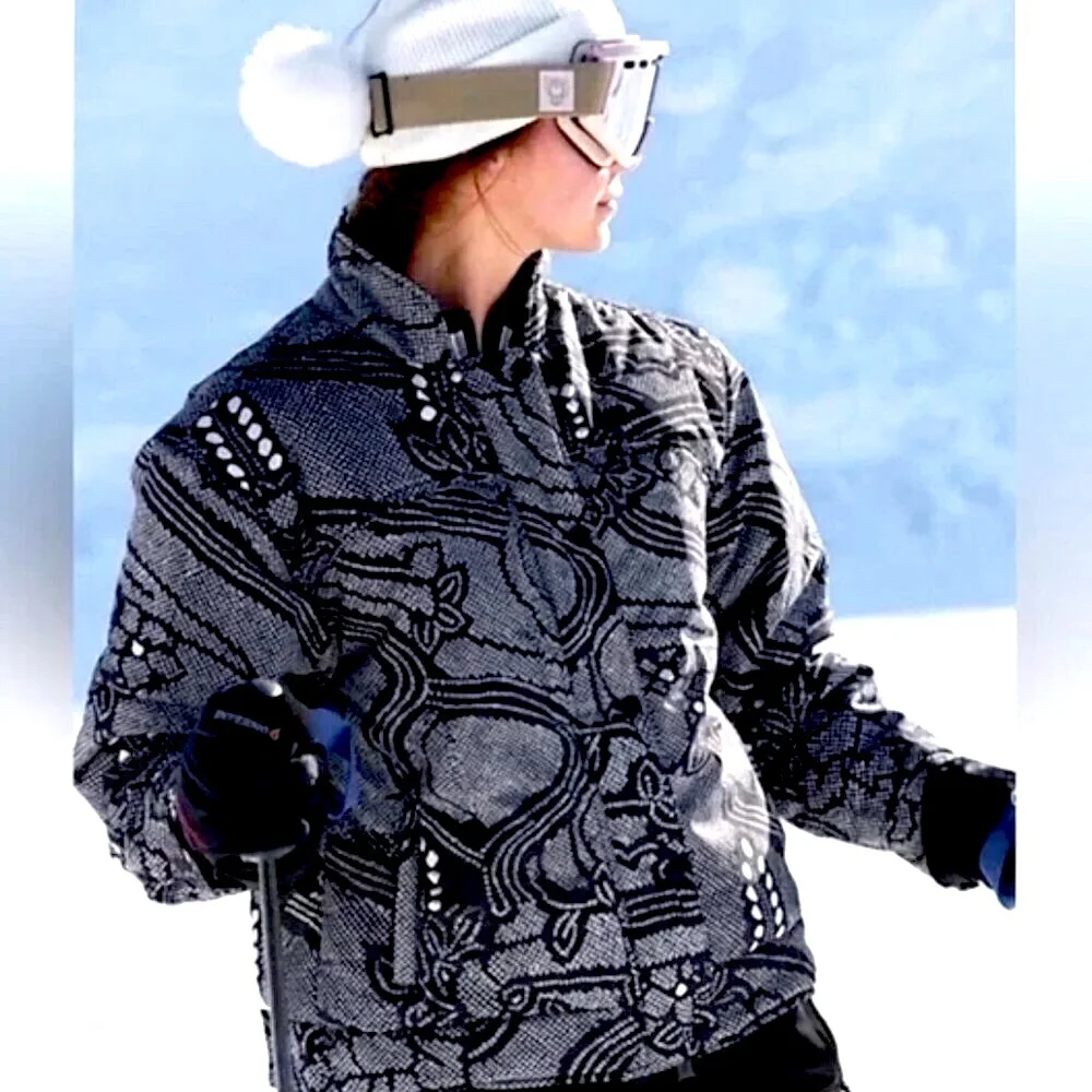 Sz XS NWOT FP Movement Bunny Slope Ski Puffer Jacket Black and White Free People